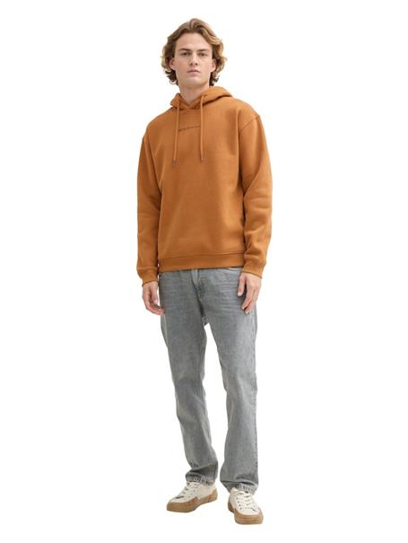 Hoodie mit Bio-Baumwolle deep cognac