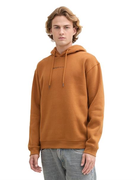 Hoodie mit Bio-Baumwolle deep cognac