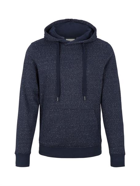 Hoodie mit feinen Streifen navy offwhite inject stripe