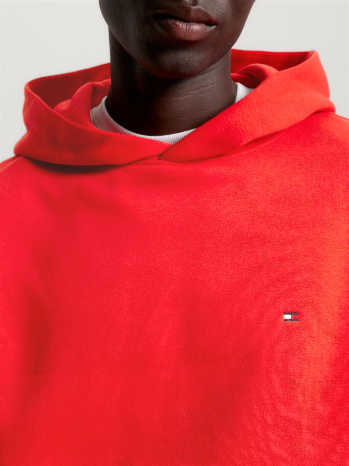 Tommy Hilfiger Herren Sweatshirt Hoodie mit Flag Logo orange bequem online  kaufen bei