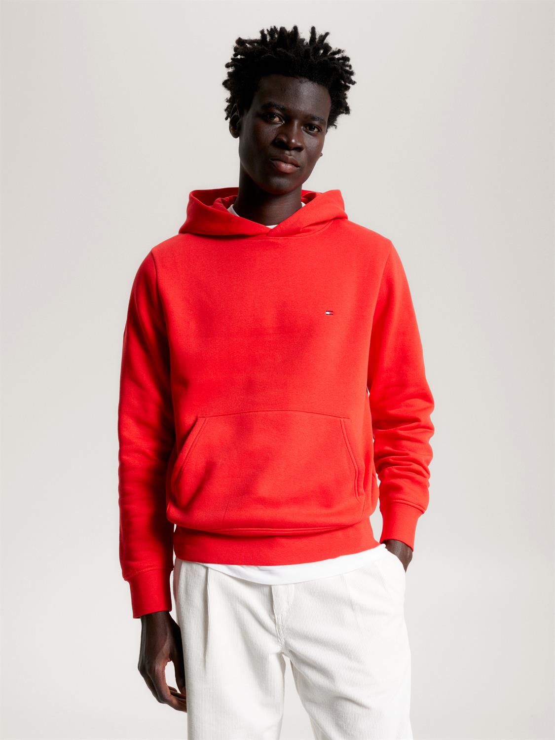 Hoodie Sweatshirt online kaufen orange Tommy bei Flag Hilfiger bequem Herren mit Logo