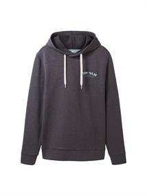 Hoodie mit Logo Print dark grey melange