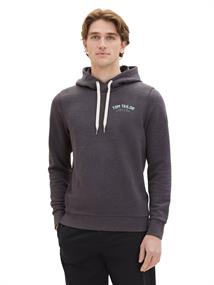 Hoodie mit Logo Print dark grey melange