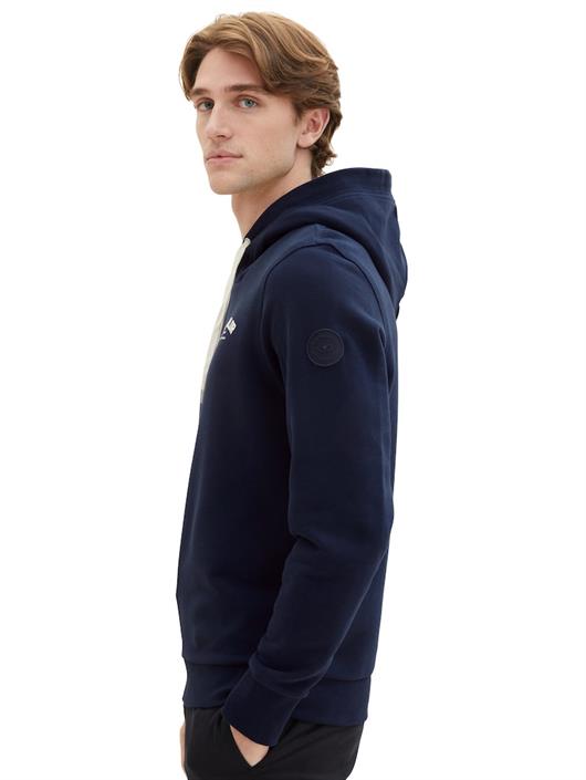 hoodie-mit-logo-print-sky-captain-blue