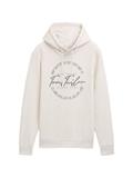 Hoodie mit Logo Print soft vanilla melange