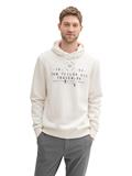 Hoodie mit Logo Print soft vanilla melange