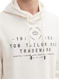 Hoodie mit Logo Print soft vanilla melange