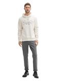 Hoodie mit Logo Print soft vanilla melange