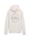 Hoodie mit Logo Print soft vanilla melange