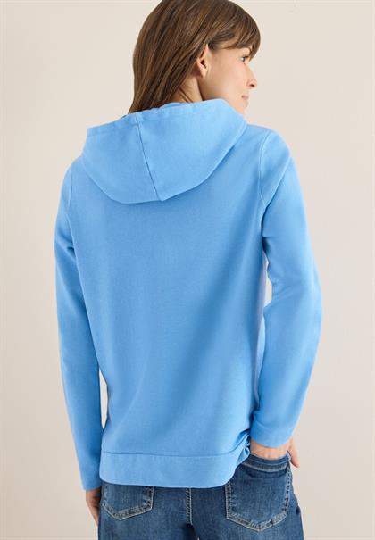 Hoodie mit Schmucksteinen fountain blue