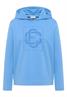 Hoodie mit Schmucksteinen fountain blue