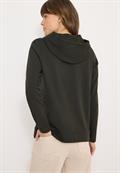 Hoodie mit Schmucksteinen raw khaki