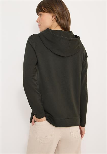 Hoodie mit Schmucksteinen raw khaki