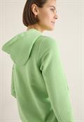 Hoodie mit Stickerei bamboo green
