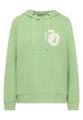 Hoodie mit Stickerei bamboo green