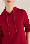 Hoodie mit Stickerei beaujolais red