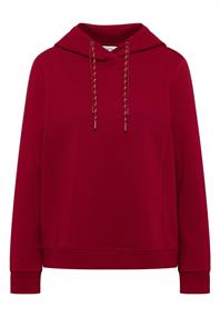 Hoodie mit Stickerei beaujolais red