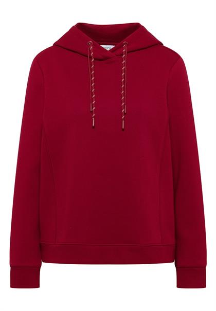 Hoodie mit Stickerei beaujolais red