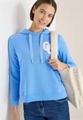 Hoodie mit Stickerei fountain blue