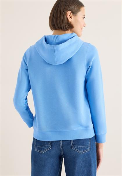 Hoodie mit Stickerei fountain blue