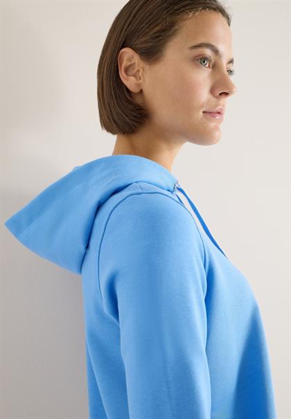 Hoodie mit Stickerei fountain blue