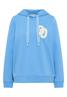 Hoodie mit Stickerei fountain blue