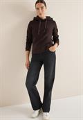 Hoodie mit Stickerei tartufo brown