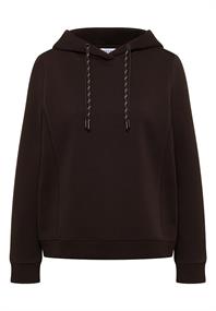 Hoodie mit Stickerei tartufo brown