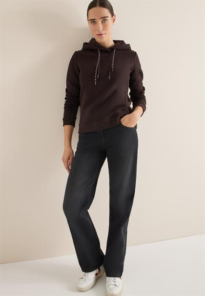 Hoodie mit Stickerei tartufo brown