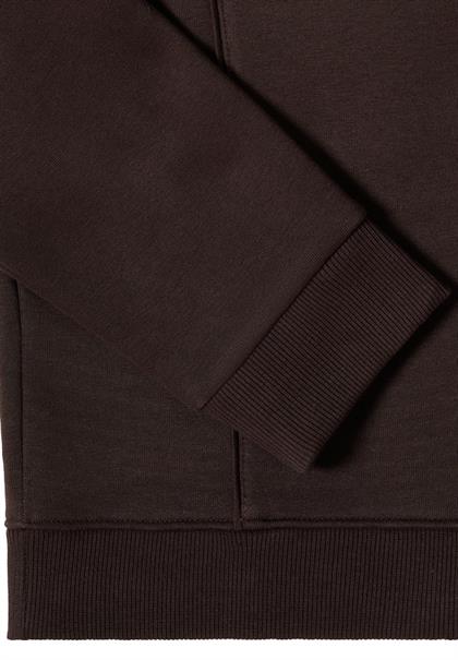 Hoodie mit Stickerei tartufo brown