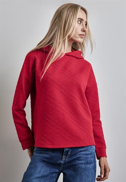 Hoodie mit Struktur autumn red