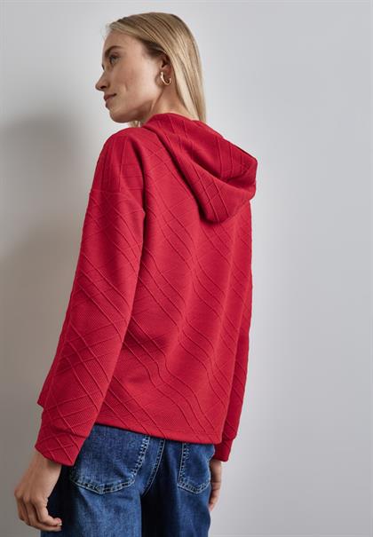 Hoodie mit Struktur autumn red