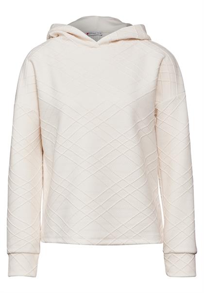 Hoodie mit Struktur lucid white
