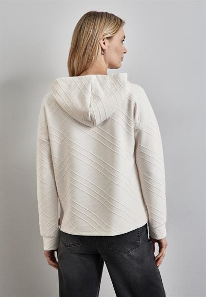 Hoodie mit Struktur lucid white
