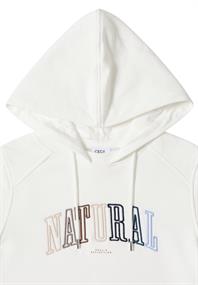Hoodie mit Wording vanilla white