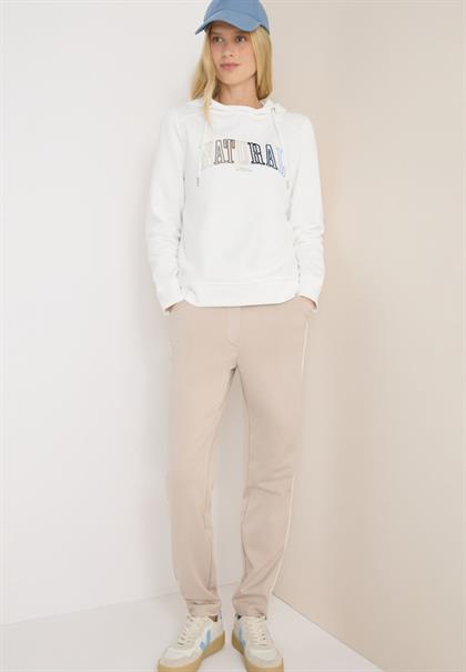 Hoodie mit Wording vanilla white