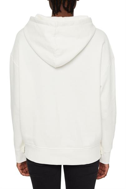 Hoodie mit Zippern aus 100% Baumwolle off white