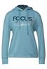 Hoodie Shirt mit Frontprint milky jade blue
