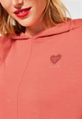 Hoodie Shirt mit Kapuze sunset coral