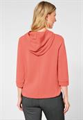 Hoodie Shirt mit Kapuze sunset coral