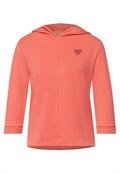 Hoodie Shirt mit Kapuze sunset coral