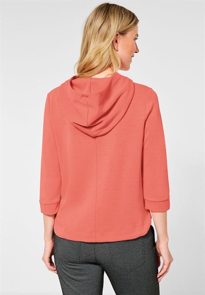 Hoodie Shirt mit Kapuze sunset coral
