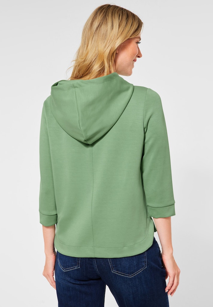 Street One Damen Sweatshirt Hoodie Shirt mit Kapuze washed olive bequem online kaufen bei Tara M