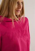Hoodie Shirt mit Wording cosy coral