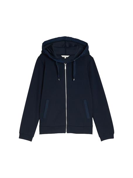 Hoodie Sweatjacke aus Scuba sky captain blue