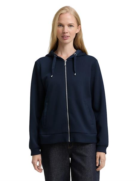 Hoodie Sweatjacke aus Scuba sky captain blue