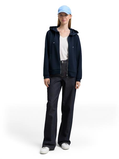 Hoodie Sweatjacke aus Scuba sky captain blue
