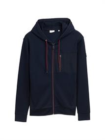 Hoodie Sweatjacke mit Brusttasche sky captain blue