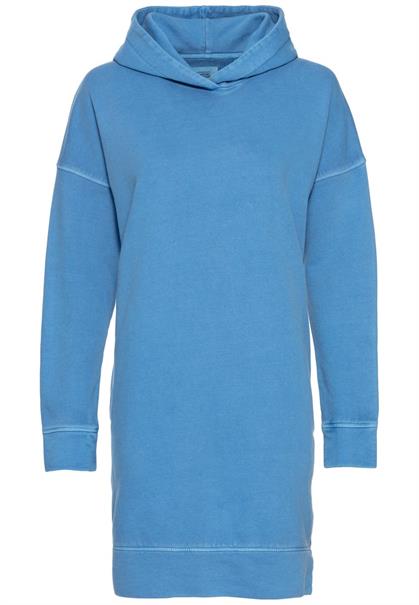 Hoodie Sweatkleid aus Organic Cotton aqua blue