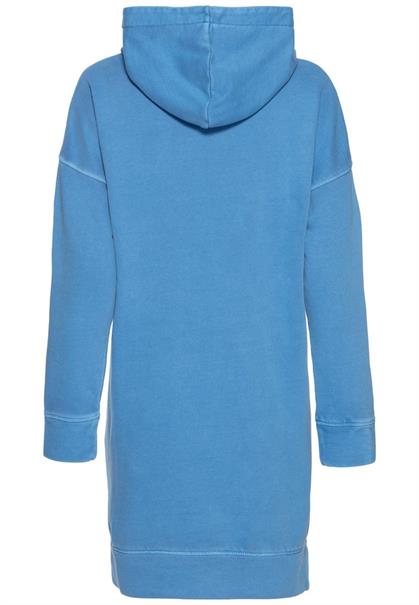 Hoodie Sweatkleid aus Organic Cotton aqua blue